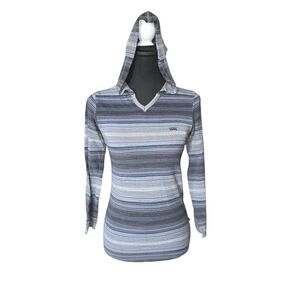 Vintage Vans Striped Lightweight Fitted Hoodie Size S